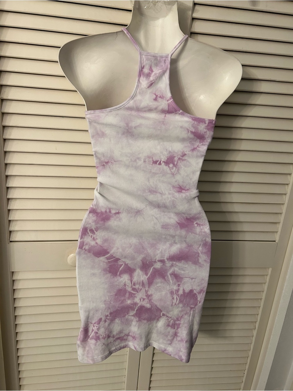 Frankie's Bikinis Lilac Tie-Dye ribbed Mini Dress - Picture 4 of 4